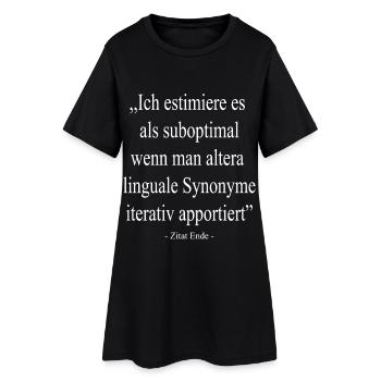 Irony in the form of foreign words Intellectual humor Fun - Women’s T-Shirt Dress - black - Front