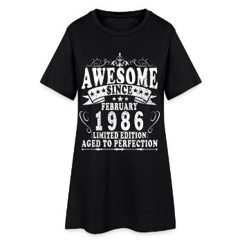 40e anniversaire 40 ans Février 1986 Millésime - Robe T-shirt Femme - noir - Devant