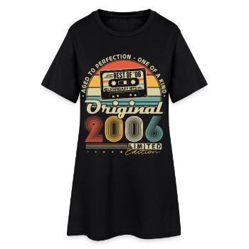 Cadeau vintage 20e anniversaire 2006 rétro - Robe T-shirt Femme - noir - Devant