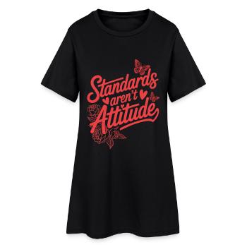 Les standards féministes de la Journée des femmes ne sont pas une attitude - Robe T-shirt Femme - noir - Devant