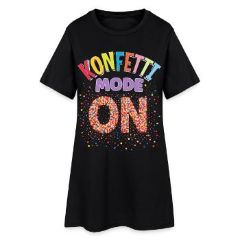Carnival Costume Confetti Fashion On Funny Costume - Women’s T-Shirt Dress - black - Front