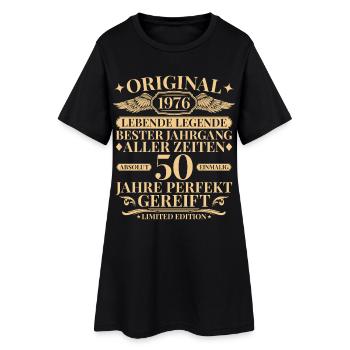 Né en 1976, 50e anniversaire de la légende - Robe T-shirt Femme - noir - Devant