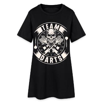 fléchettes - Robe T-shirt Femme - noir - Devant
