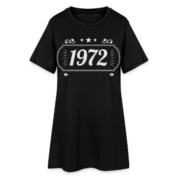Vintage 1972 Rétro Anniversaire 1972  - Robe T-shirt Femme - noir - Devant