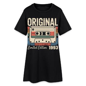 33ème anniversaire - Cadeau Vintage 1993 - Robe T-shirt Femme - noir - Devant