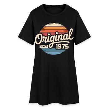 Cadeau d’anniversaire vintage 1975 Vintage 1975 - Robe T-shirt Femme - noir - Devant