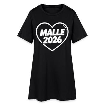 MALLE 2026 Fête en plein cœur - Robe T-shirt Femme - noir - Devant