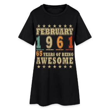 February 1961 Best Gift February 1961 - Women’s T-Shirt Dress - black - Front