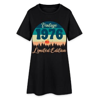 50th Birthday 50 Years 1976 Retro Vintage Gift - Women’s T-Shirt Dress - black - Front