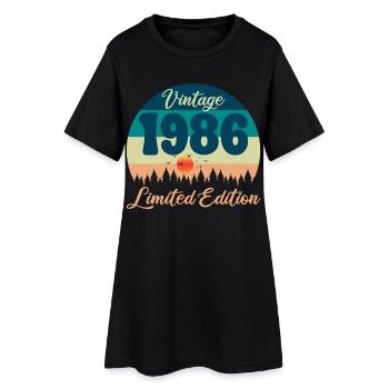 40th Birthday 40 Years 1986 Retro Vintage Gift - Women’s T-Shirt Dress - black - Front