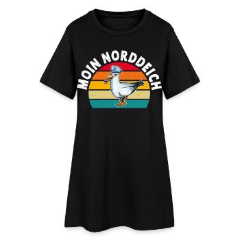 North Sea Holiday MOIN NORDDEICH Funny - Women’s T-Shirt Dress - black - Front