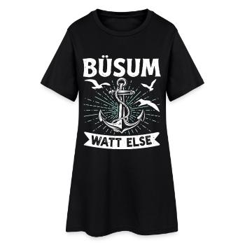 Vacances à la mer du Nord BÜSUM WATT AUTREMENT DRÔLE - Robe T-shirt Femme - noir - Devant