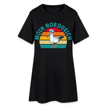 North Sea Holiday MOIN NORDDEICH Funny - Women’s T-Shirt Dress - black - Front