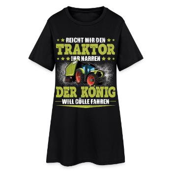 Tracteur agricole - Robe T-shirt Femme - noir - Devant