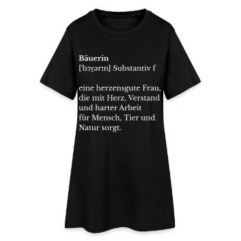 Farmer's Wife T-Shirt – Strong Statement for Country Life - Women’s T-Shirt Dress - black - Front