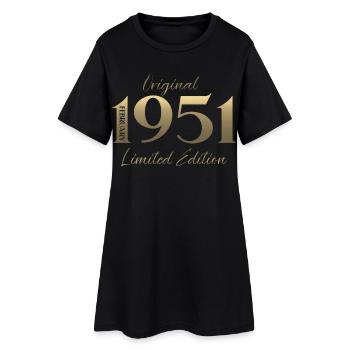 75e anniversaire février 1951 Millésime Millésime - Robe T-shirt Femme - noir - Devant