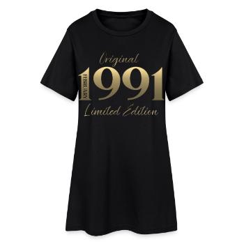 35e anniversaire février 1991 Millésime - Robe T-shirt Femme - noir - Devant