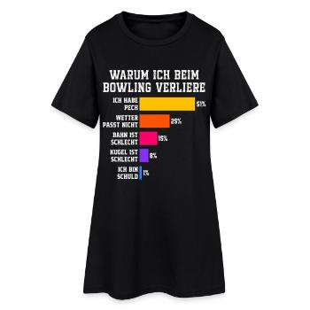 Pourquoi je perds au bowling Bowling - Robe T-shirt Femme - noir - Devant