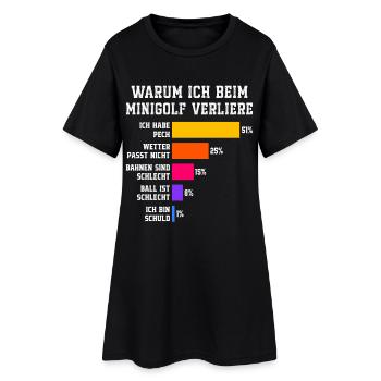 Why I lose at minigolf Minigolfer - Women’s T-Shirt Dress - black - Front