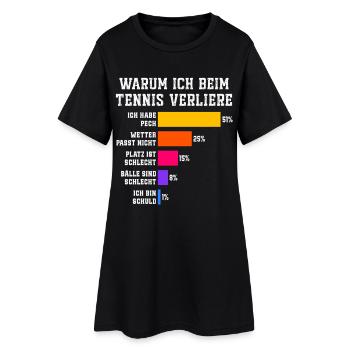 Pourquoi je perds au tennis Tennis - Robe T-shirt Femme - noir - Devant