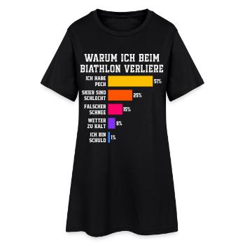 Biathlon : Pourquoi je perds en biathlon - Robe T-shirt Femme - noir - Devant