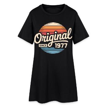 Cadeau d’anniversaire vintage 1977 Vintage 1977 - Robe T-shirt Femme - noir - Devant