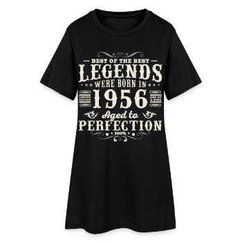 1956 Vintage Rétro Cadeau D'anniversaire - Robe T-shirt Femme - noir - Devant
