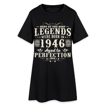 1946 Vintage Rétro Cadeau D'anniversaire - Robe T-shirt Femme - noir - Devant