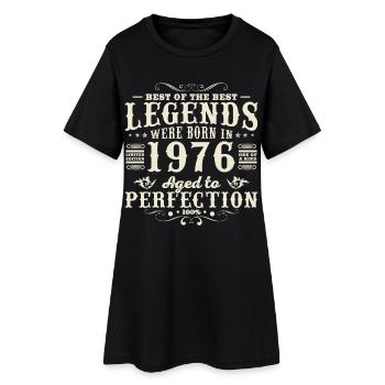 1976 Vintage Retro Geburtstagsgeschenk - Frauen T-Shirt-Kleid - Schwarz - Vorne