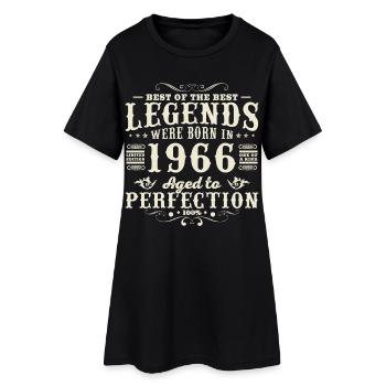 1966 Vintage Retro Geburtstagsgeschenk - Frauen T-Shirt-Kleid - Schwarz - Vorne