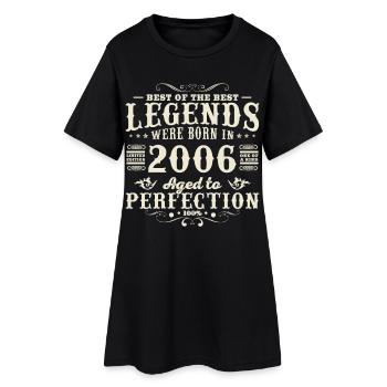 2006 Vintage Retro Birthday Gift - Women’s T-Shirt Dress - black - Front