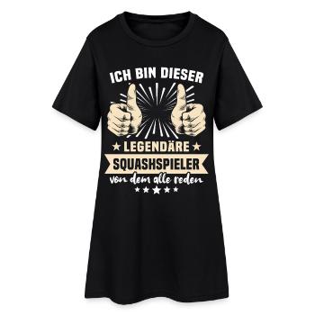 Dictons des joueurs de squash - Robe T-shirt Femme - noir - Devant