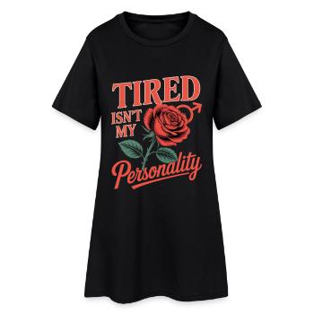 Journée de la Femme, le féminisme fatigué n’est pas ma personnalité - Robe T-shirt Femme - noir - Devant