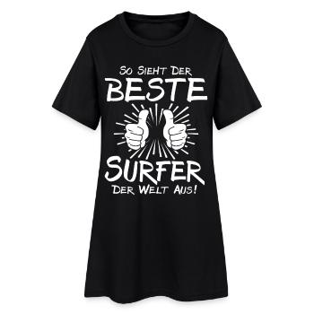 Meilleur Surfeur - Robe T-shirt Femme - noir - Devant
