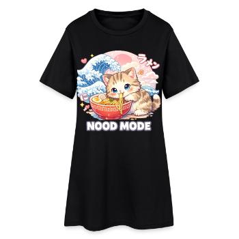 Ramen Cat Kanagawa - Women’s T-Shirt Dress - black - Front