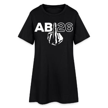 ABI 2026 Mittelfinger Abitur - Geschenk - Frauen T-Shirt-Kleid - Schwarz - Vorne