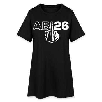 ABI 2026 Mittelfinger Abitur - Geschenk - Frauen T-Shirt-Kleid - Schwarz - Vorne