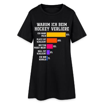 Pourquoi je perds au hockey Hockey - Robe T-shirt Femme - noir - Devant