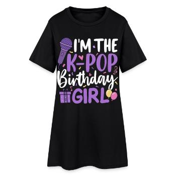 Je suis la fille d’anniversaire de K Pop - Robe T-shirt Femme - noir - Devant