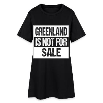 Le Groenland n’est pas à vendre - Robe T-shirt Femme - noir - Devant