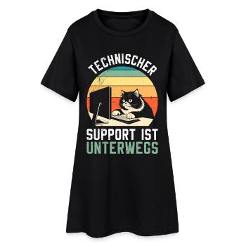 Computer TECHNICAL SUPPORT IS FUN ON THE GO - Women’s T-Shirt Dress - black - Front