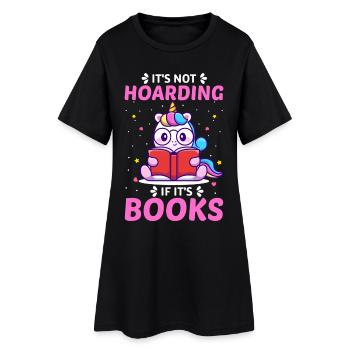 Lire, lire, licorne - Robe T-shirt Femme - noir - Devant