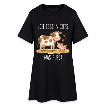 Ich_esse_nixIch don't eat anything that farts - Women’s T-Shirt Dress - black - Front