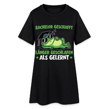 Licence terminée - A dormi plus longtemps qu’appris - Robe T-shirt Femme - noir - Devant