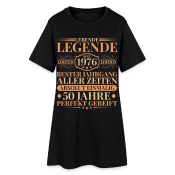 Année de construction Né en 1976 50e anniversaire unique - Robe T-shirt Femme - noir - Devant