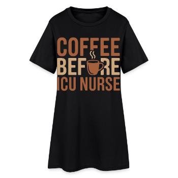 Un café de l’infirmière en soins intensifs avant des soins aigus Amoureux du café - Robe T-shirt Femme - noir - Devant