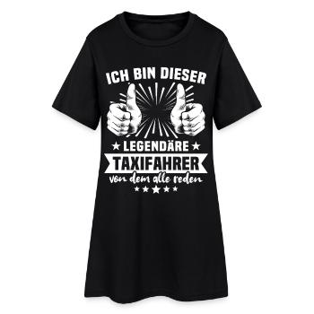 Taxifahrer Legende - Frauen T-Shirt-Kleid - Schwarz - Vorne