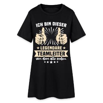Paroles du chef d’équipe - Robe T-shirt Femme - noir - Devant