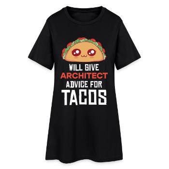 Conseils pour un architecte taco : dire - Robe T-shirt Femme - noir - Devant