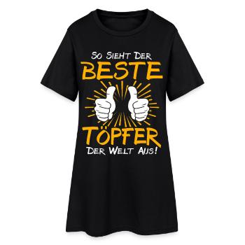 Idée de cadeau pour la poterie - Robe T-shirt Femme - noir - Devant